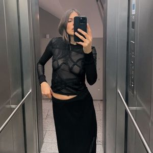 Zara Semi-Sheer knit top